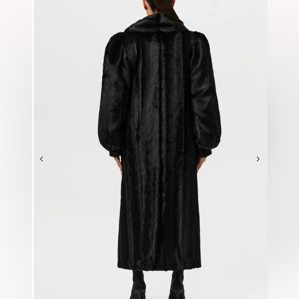 Naked Wardrobe Faux Mink Long Coat - Picture 6 of 9
